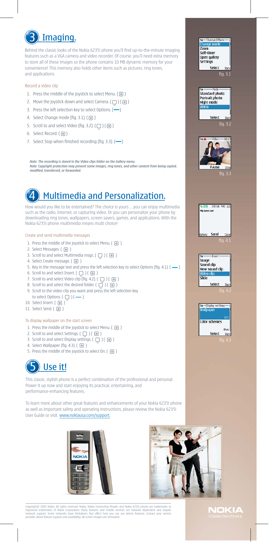 Imaging, Multimedia and personalization, Use it | Nokia 6235i User Manual | Page 2 / 2