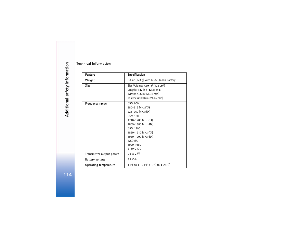 Additional safe ty information | Nokia N90 User Manual | Page 123 / 129