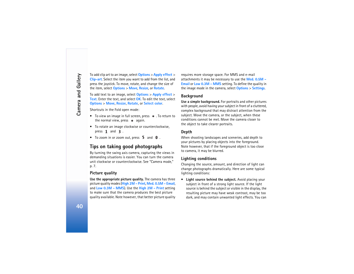 Tips on taking good photographs | Nokia N90 User Manual | Page 49 / 129