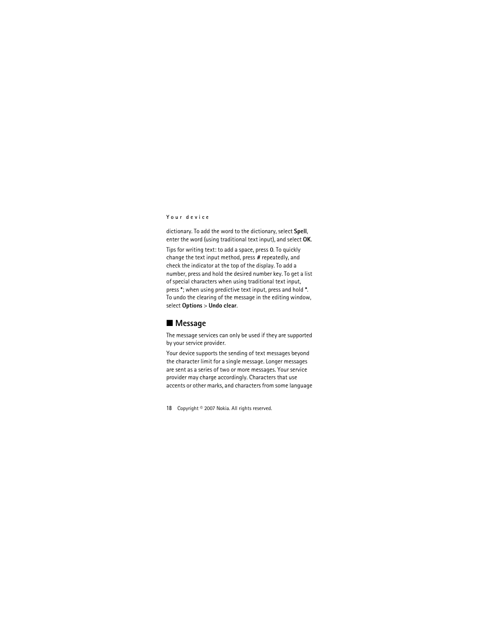 Message | Nokia 1650 User Manual | Page 19 / 41