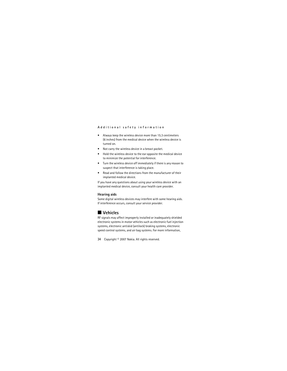 Vehicles | Nokia 1650 User Manual | Page 35 / 41