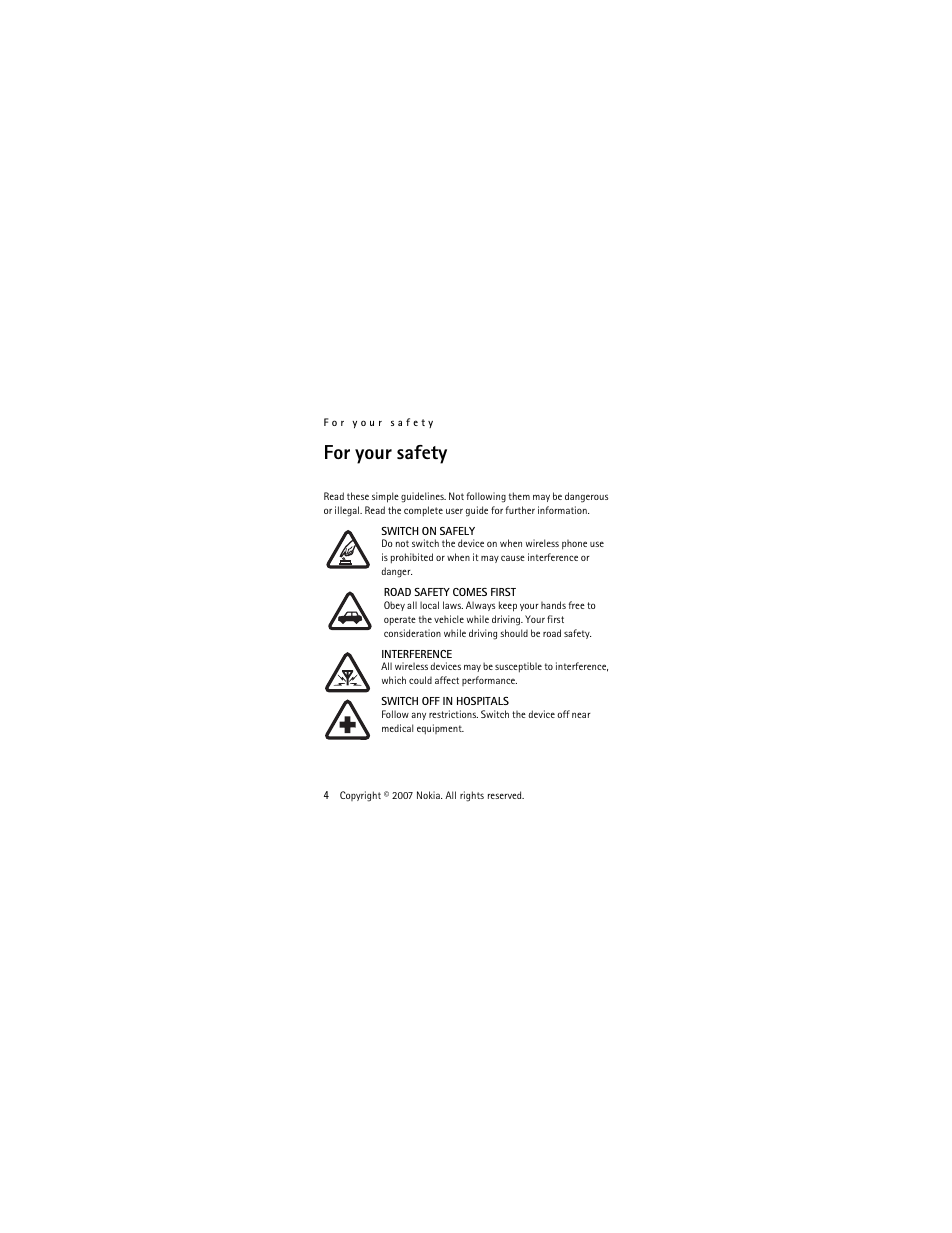 For your safety | Nokia 1650 User Manual | Page 5 / 41