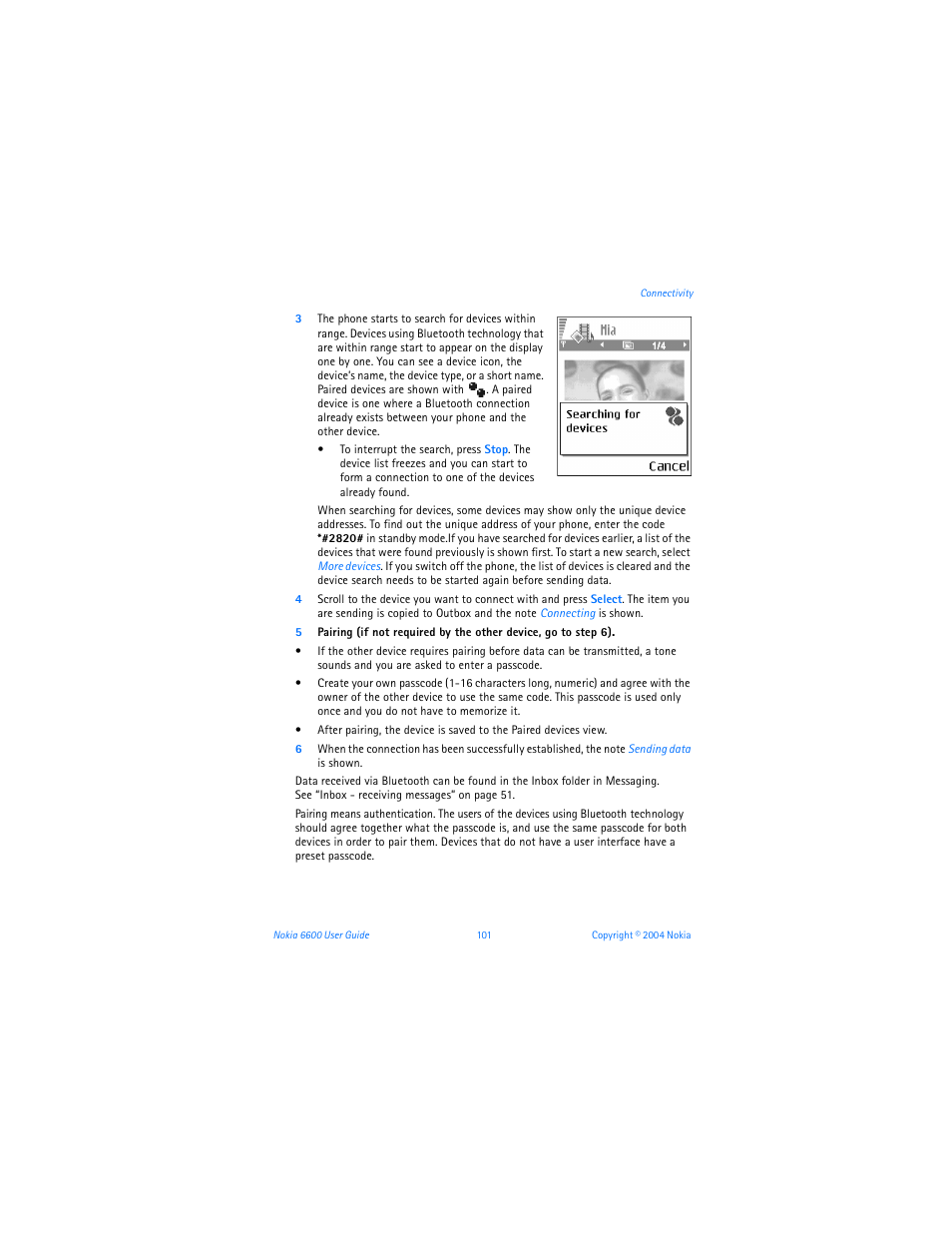 Nokia 6600 User Manual | Page 114 / 161