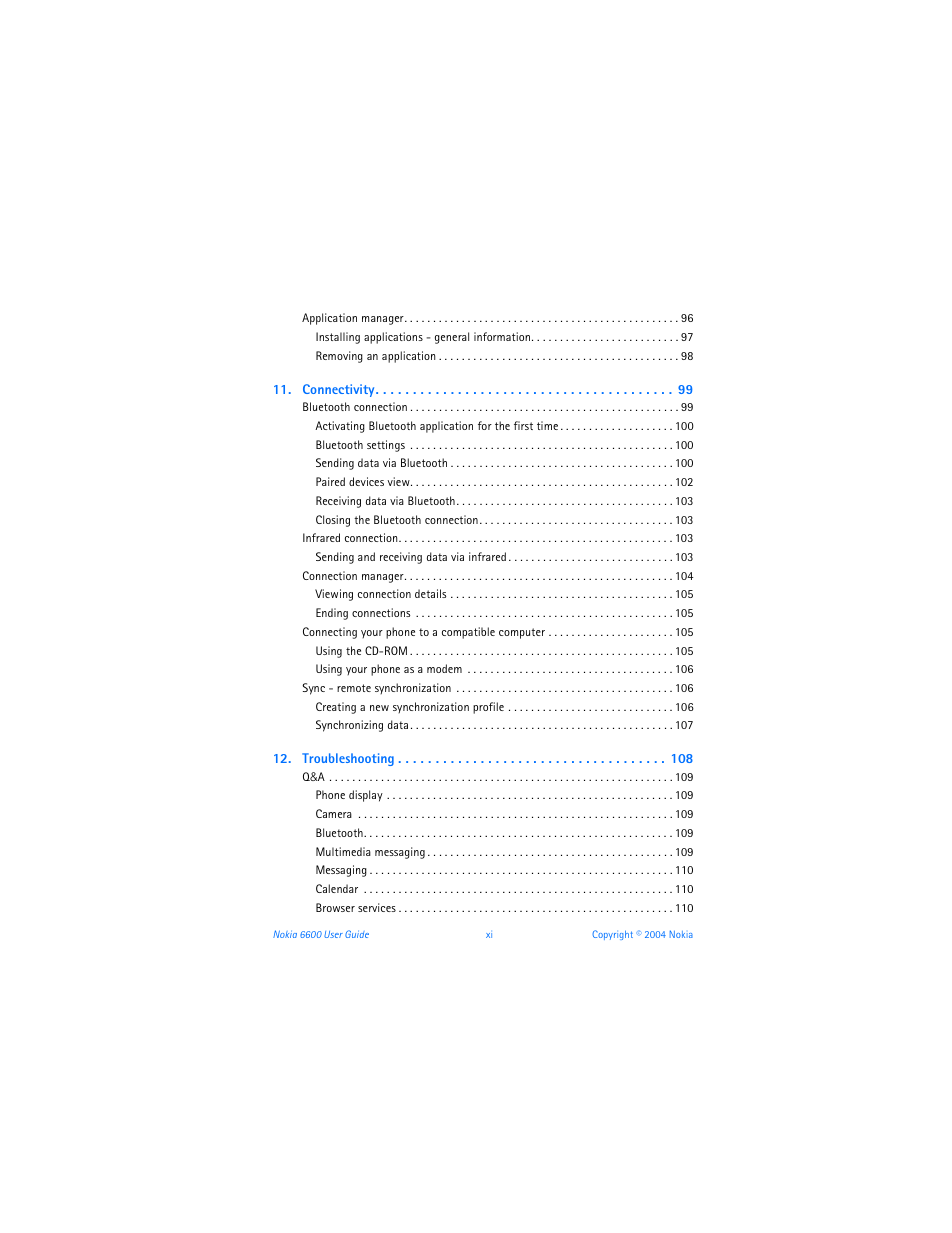 Nokia 6600 User Manual | Page 12 / 161