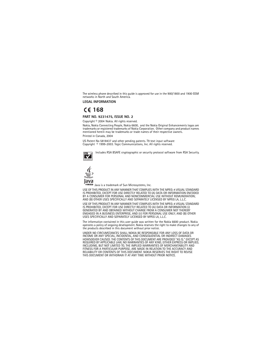 Nokia 6600 User Manual | Page 3 / 161