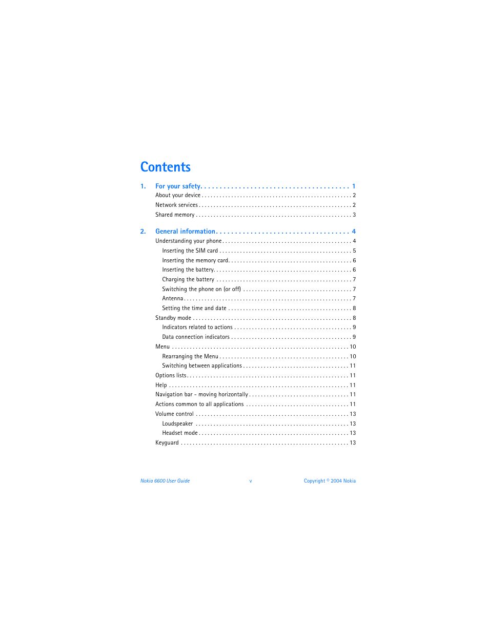 Nokia 6600 User Manual | Page 6 / 161