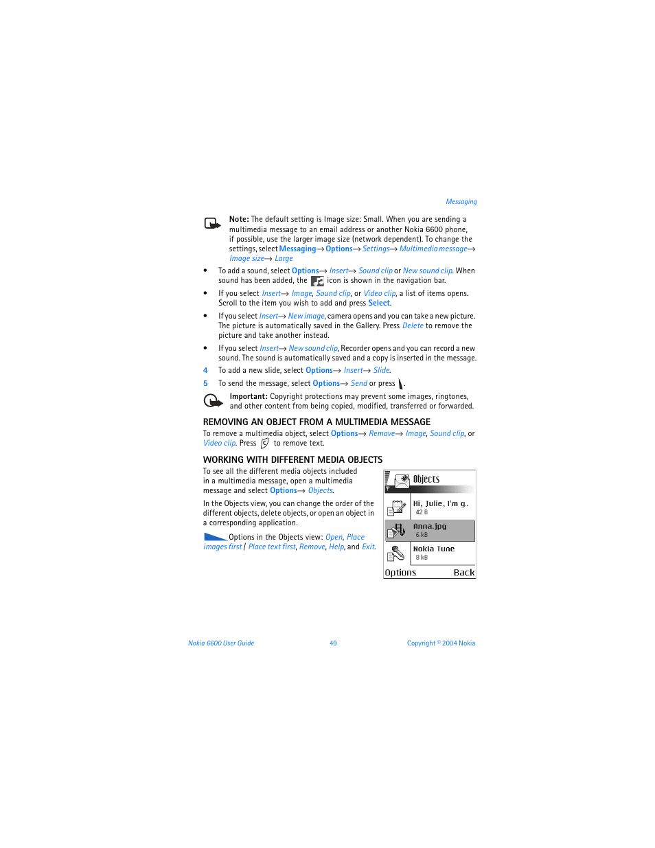 Nokia 6600 User Manual | Page 62 / 161