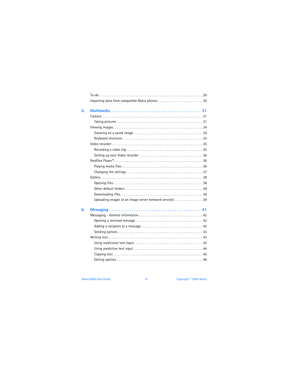 Nokia 6600 User Manual | Page 8 / 161
