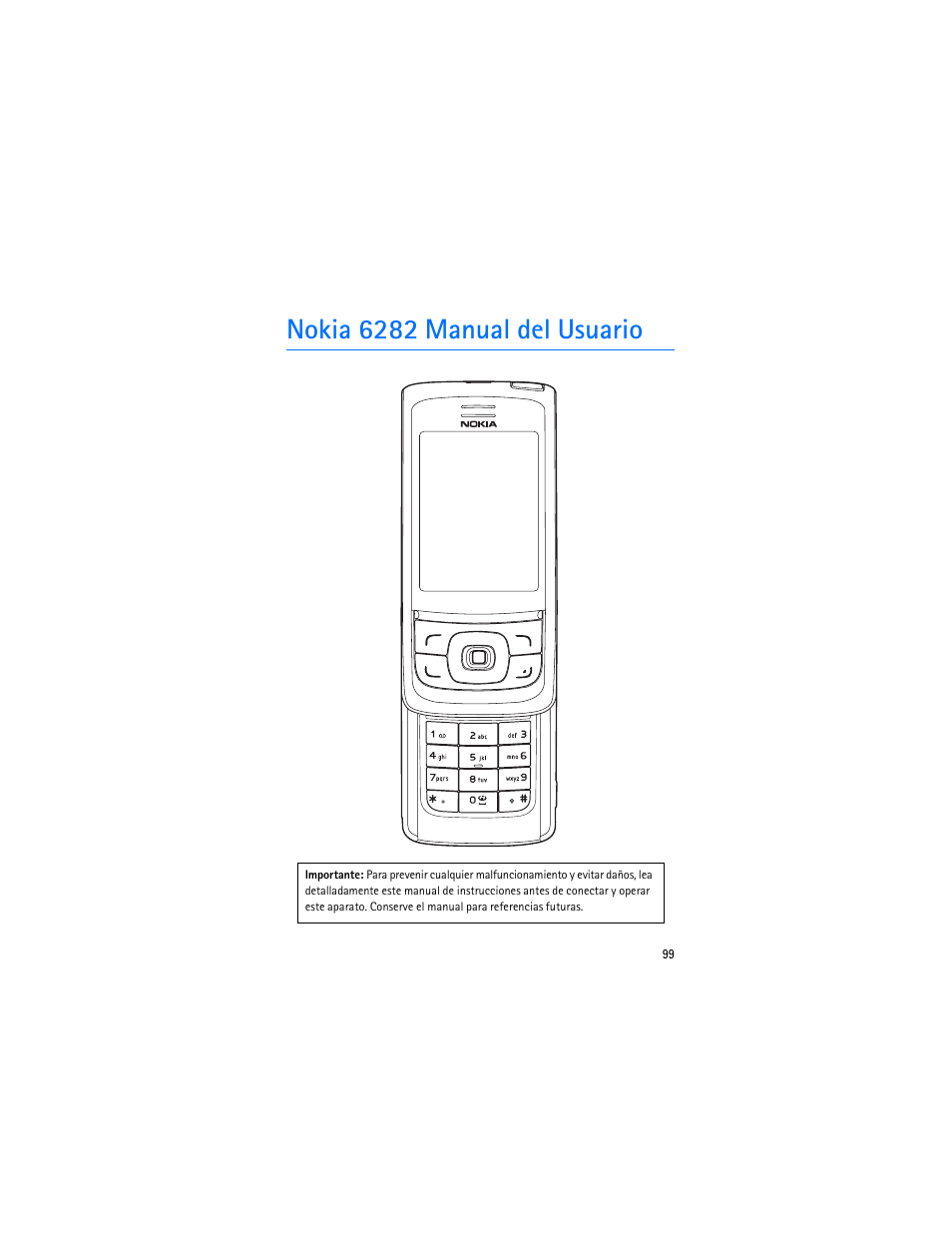 Nokia 6282 manual del usuario | Nokia 6282 User Manual | Page 100 / 201