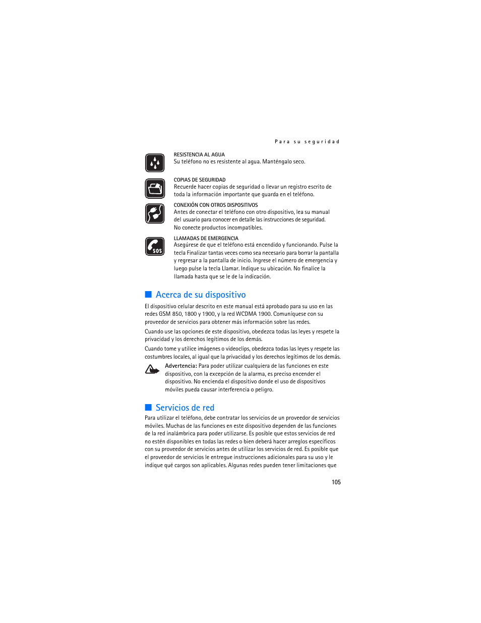 Acerca de su dispositivo, Servicios de red | Nokia 6282 User Manual | Page 106 / 201