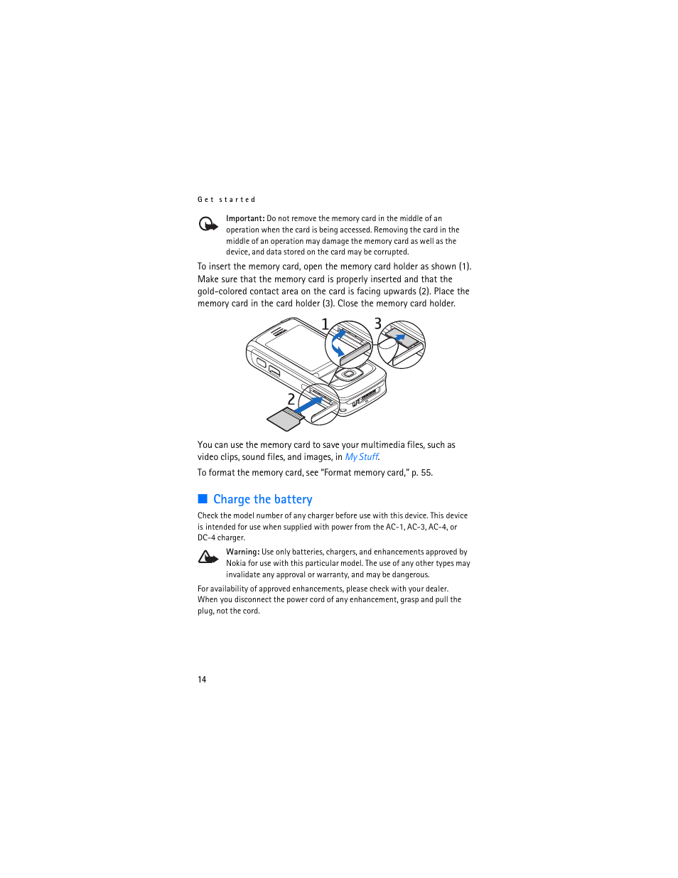 Charge the battery | Nokia 6282 User Manual | Page 15 / 201
