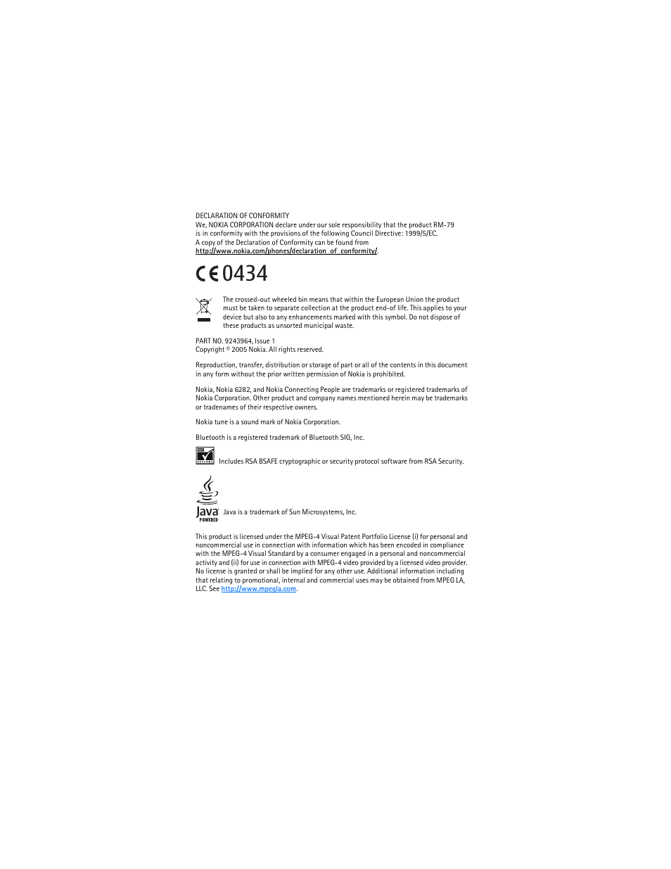 Nokia 6282 User Manual | Page 3 / 201