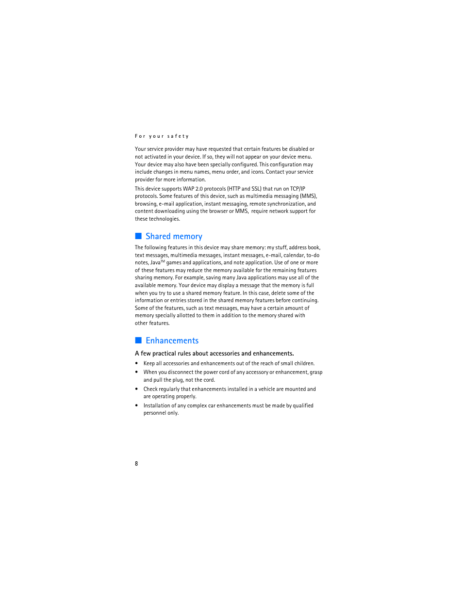 Enhancements | Nokia 6282 User Manual | Page 9 / 201