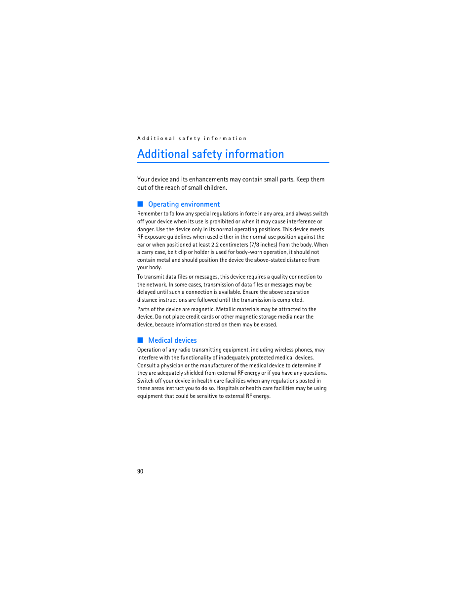 Additional safety information | Nokia 6282 User Manual | Page 91 / 201