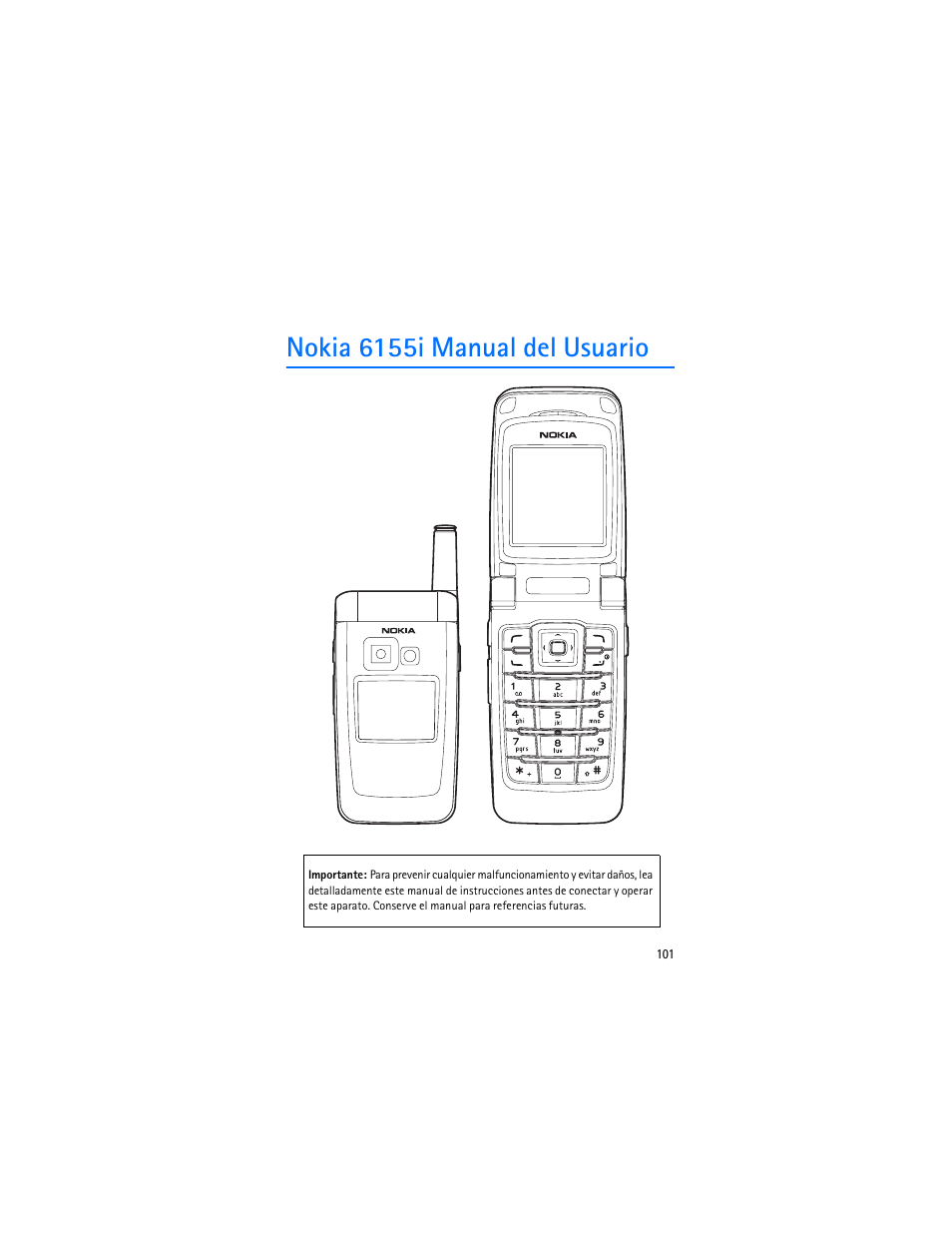 Nokia 6155i manual del usuario | Nokia 6155i User Manual | Page 102 / 209