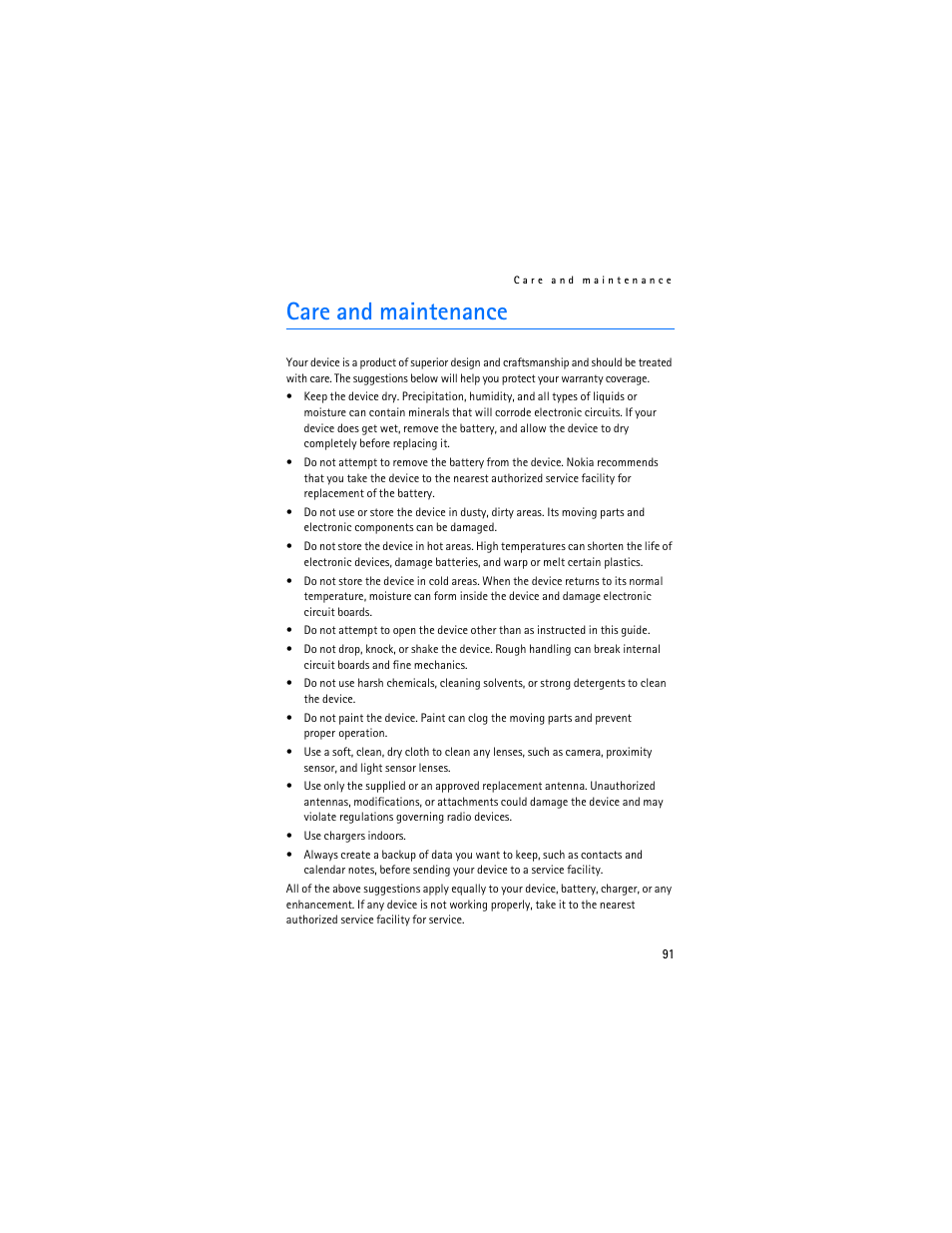 Care and maintenance | Nokia 6155i User Manual | Page 92 / 209