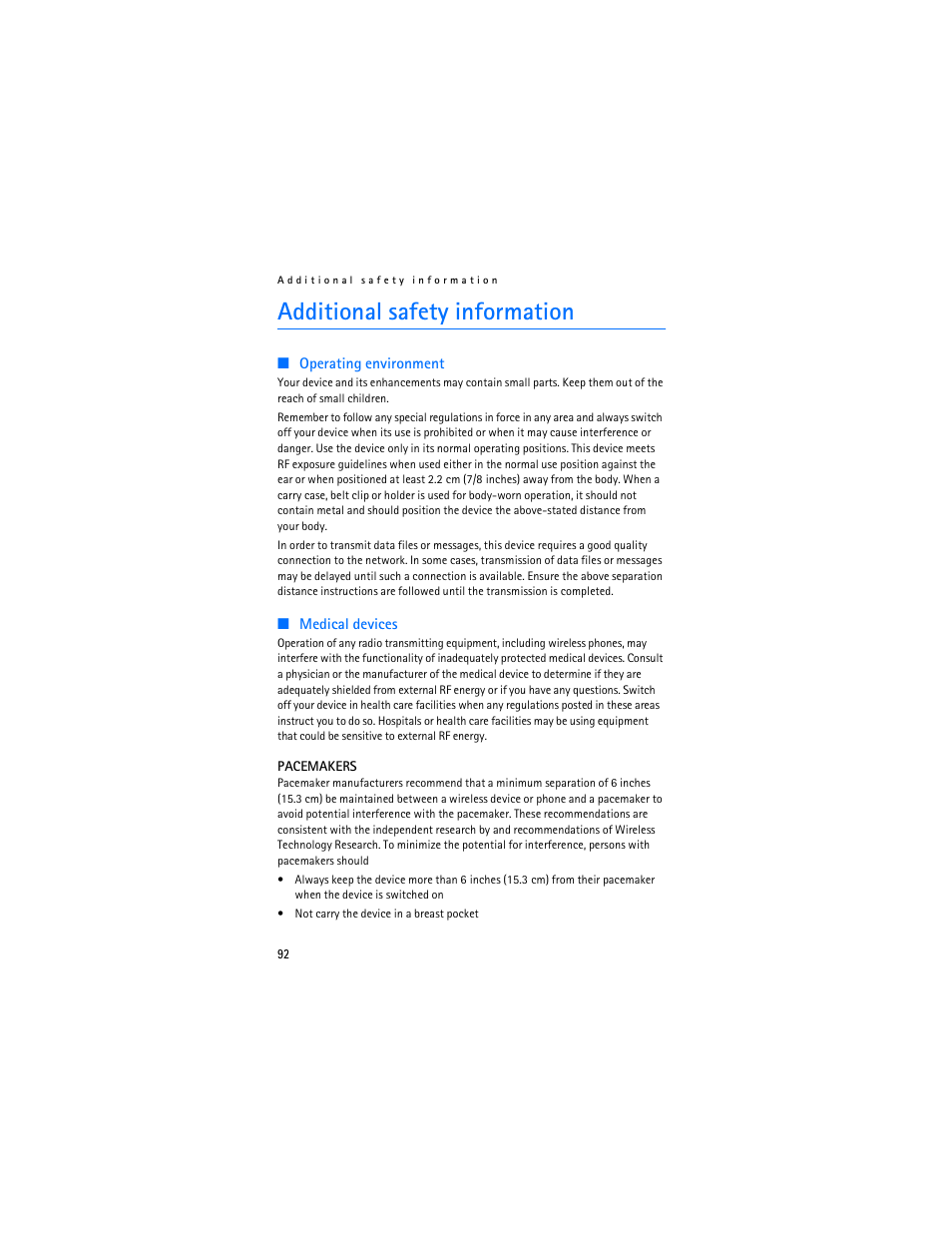Additional safety information | Nokia 6155i User Manual | Page 93 / 209
