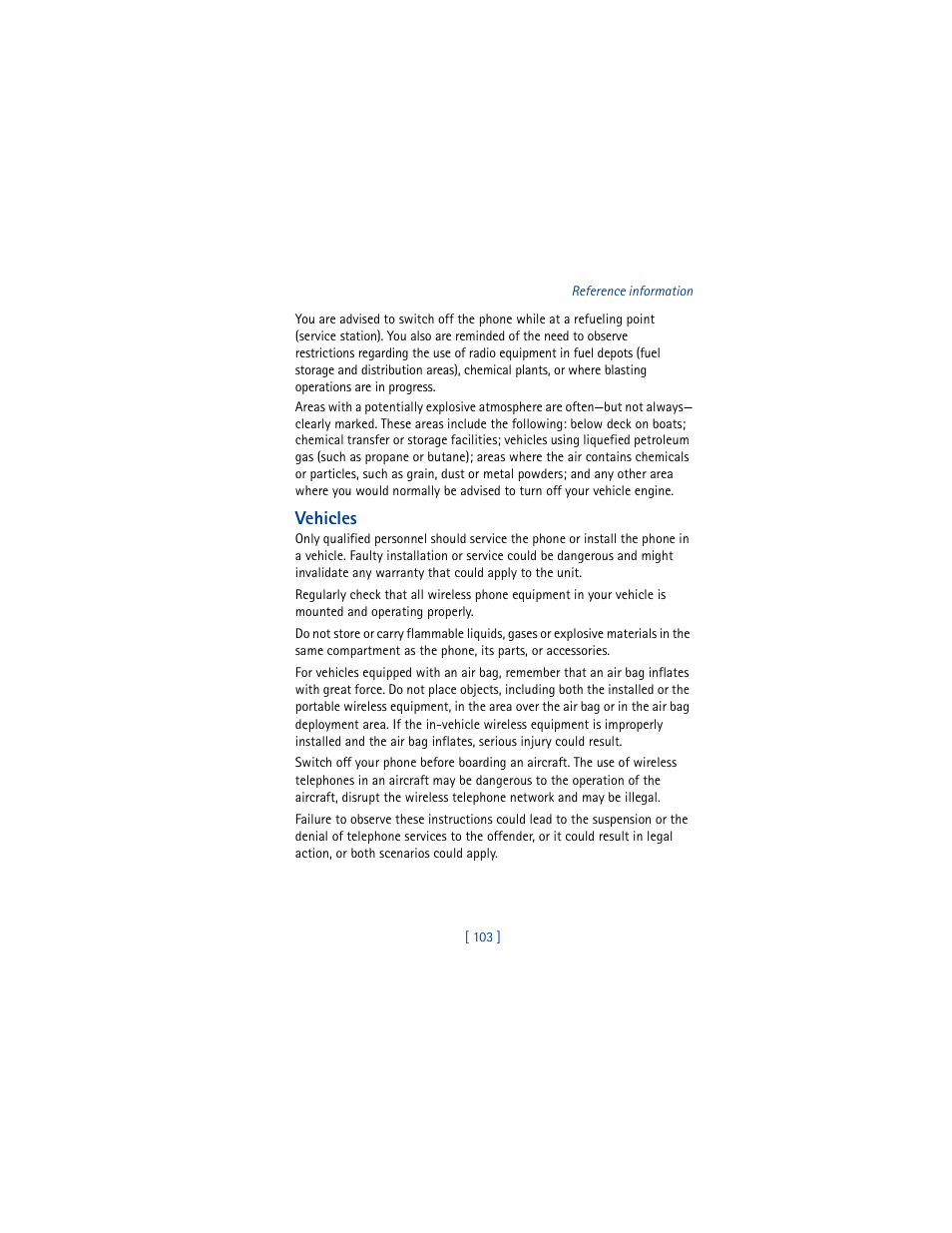 Vehicles | Nokia 8265i User Manual | Page 110 / 145