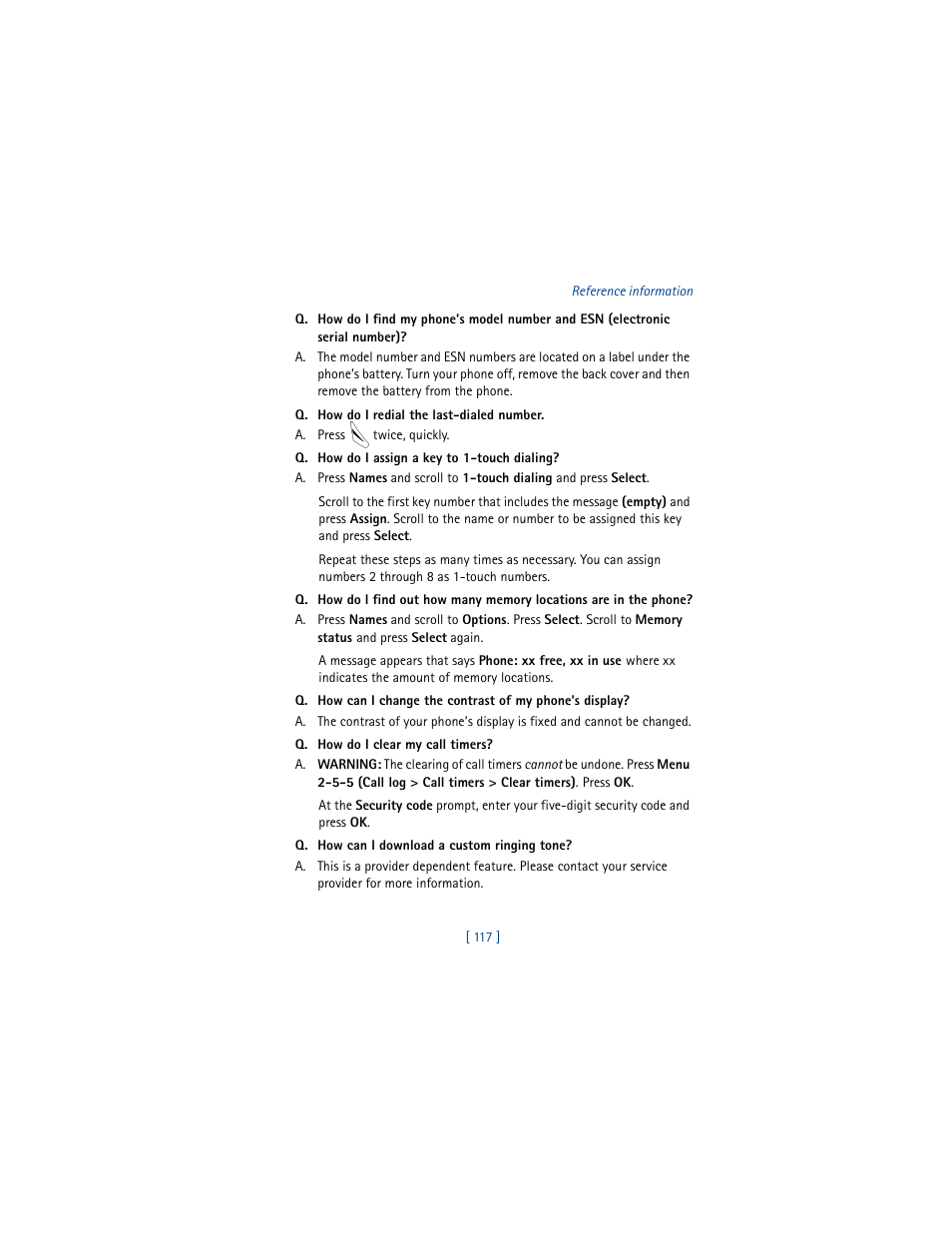 Nokia 8265i User Manual | Page 124 / 145