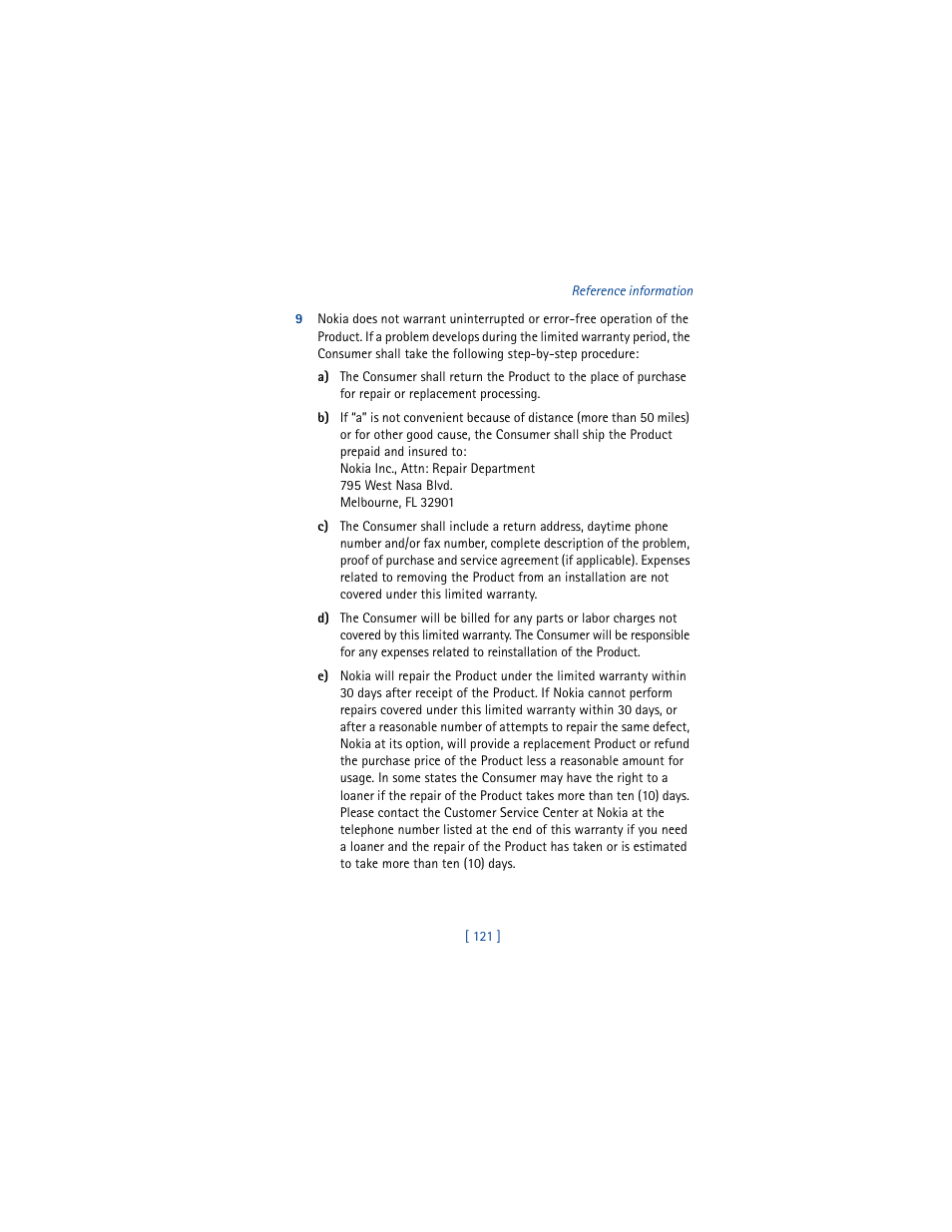 Nokia 8265i User Manual | Page 128 / 145