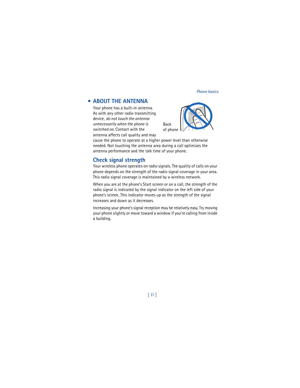 About the antenna | Nokia 8265i User Manual | Page 18 / 145