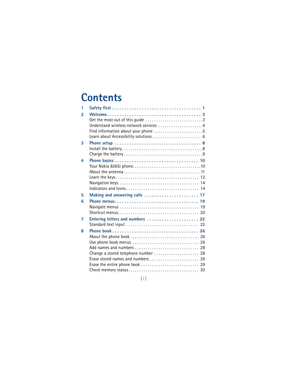 Nokia 8265i User Manual | Page 4 / 145