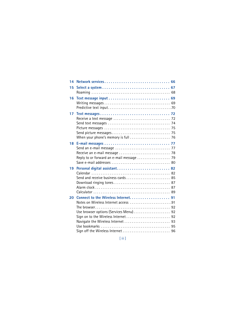 Nokia 8265i User Manual | Page 6 / 145