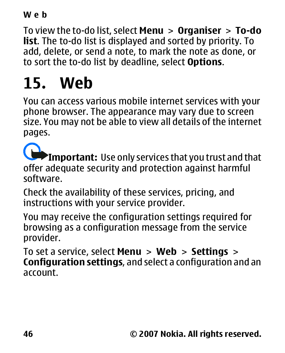 Nokia 2600 Classic User Manual | Page 46 / 65