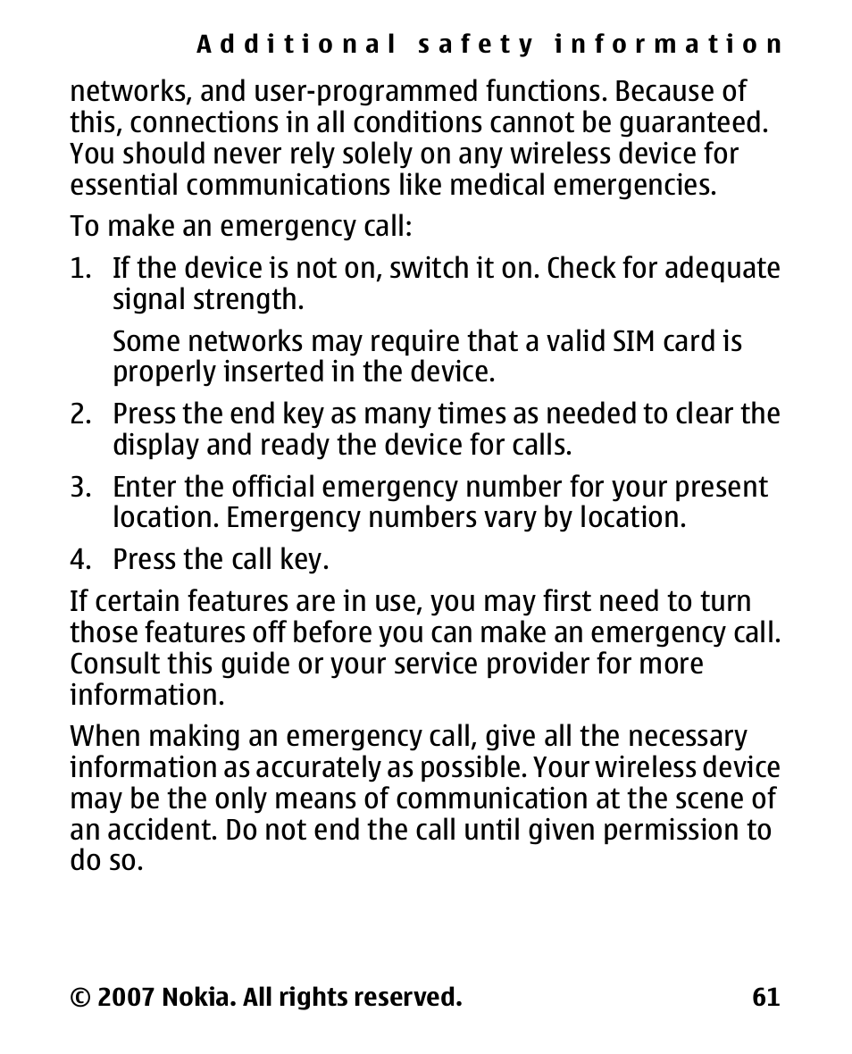 Nokia 2600 Classic User Manual | Page 61 / 65