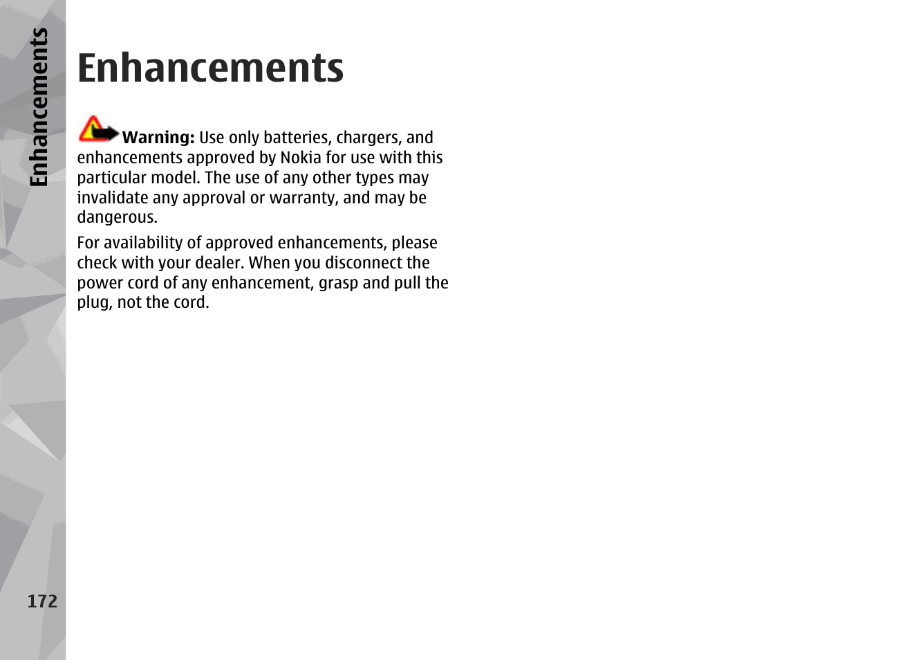 Enhancements | Nokia N96 User Manual | Page 172 / 396