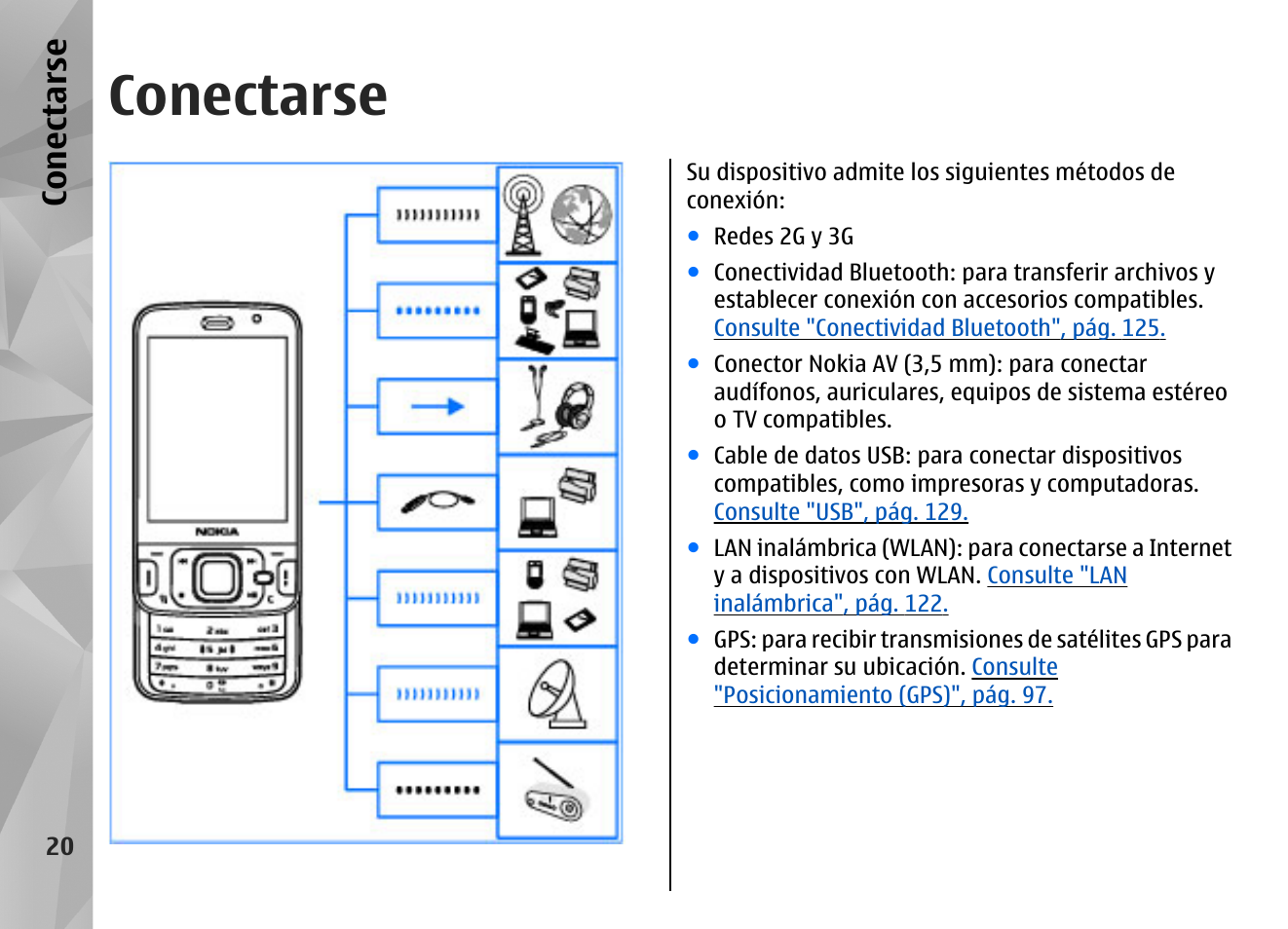 Conectarse, Con ectarse | Nokia N96 User Manual | Page 207 / 396