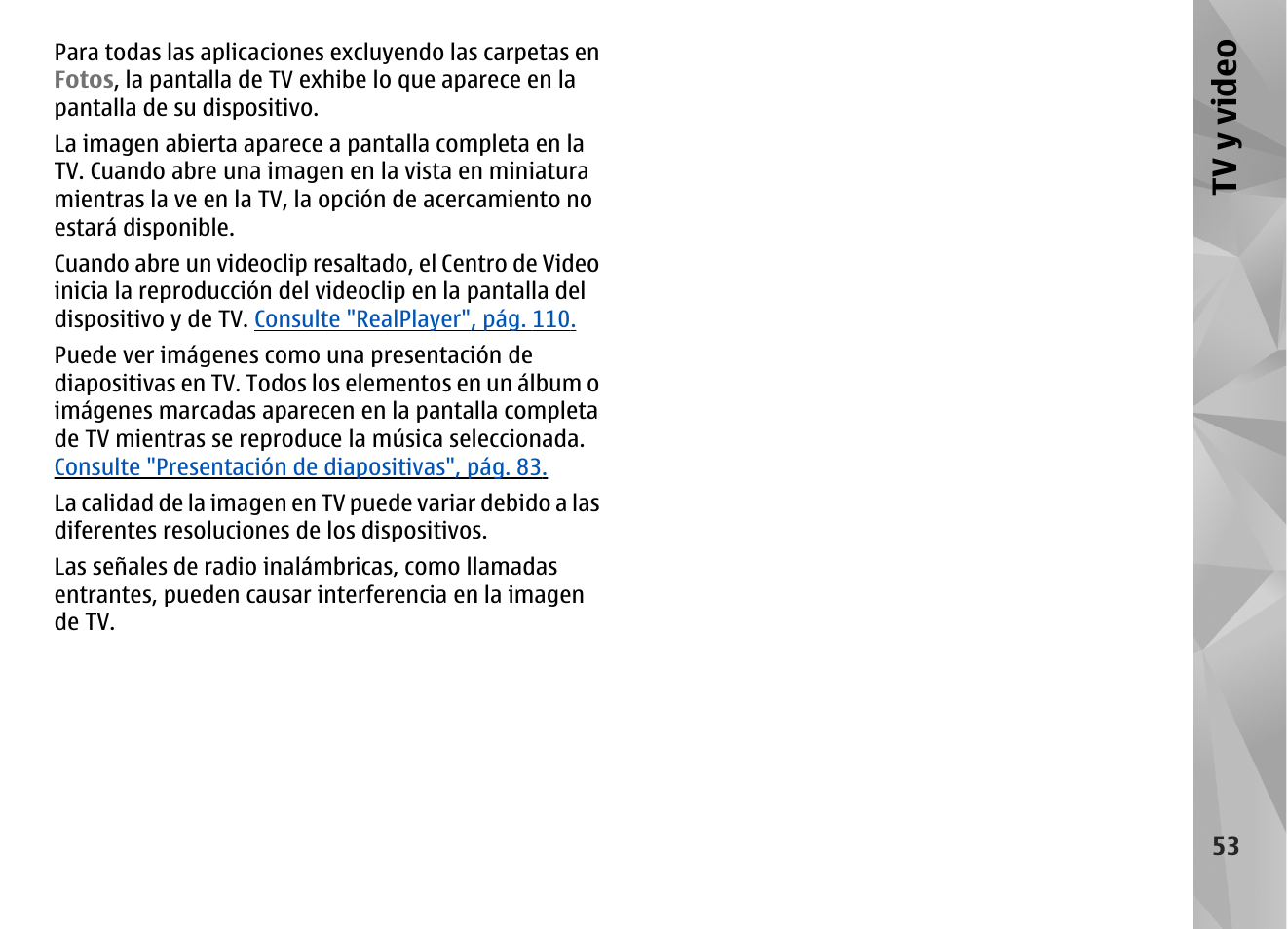 Tv y video | Nokia N96 User Manual | Page 240 / 396