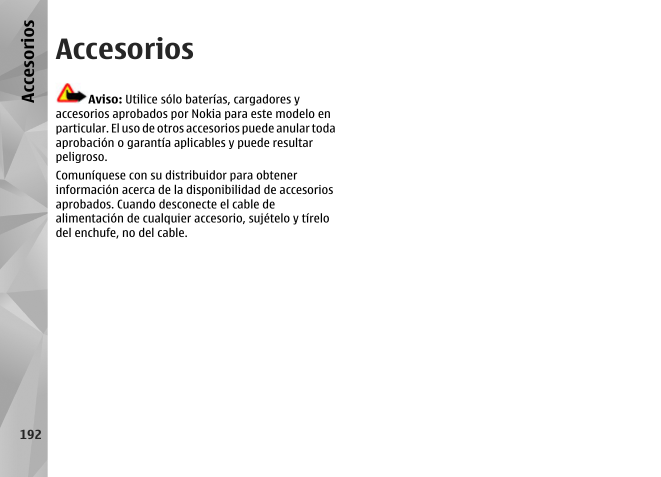 Accesorios, Acce so rios | Nokia N96 User Manual | Page 379 / 396