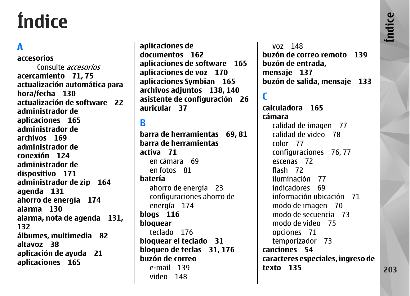 Índice | Nokia N96 User Manual | Page 390 / 396