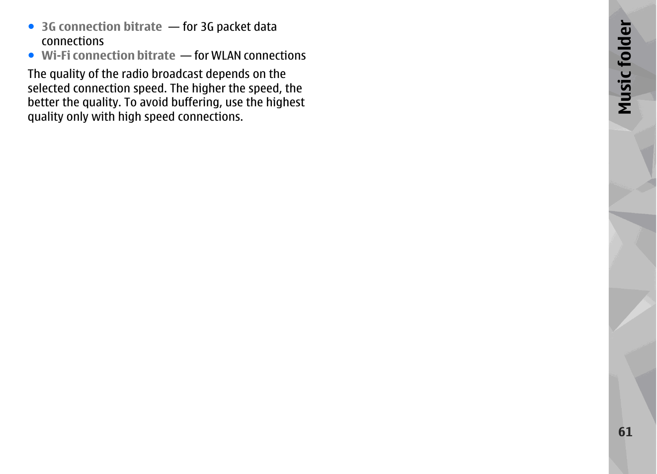 Music fol der | Nokia N96 User Manual | Page 61 / 396