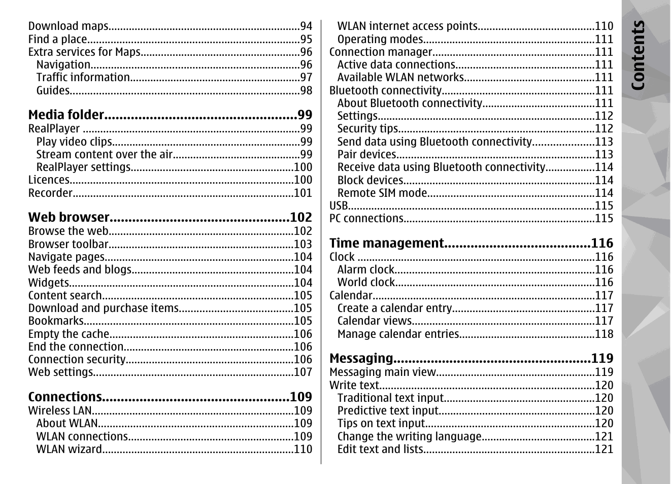 Co nte nts | Nokia N96 User Manual | Page 7 / 396