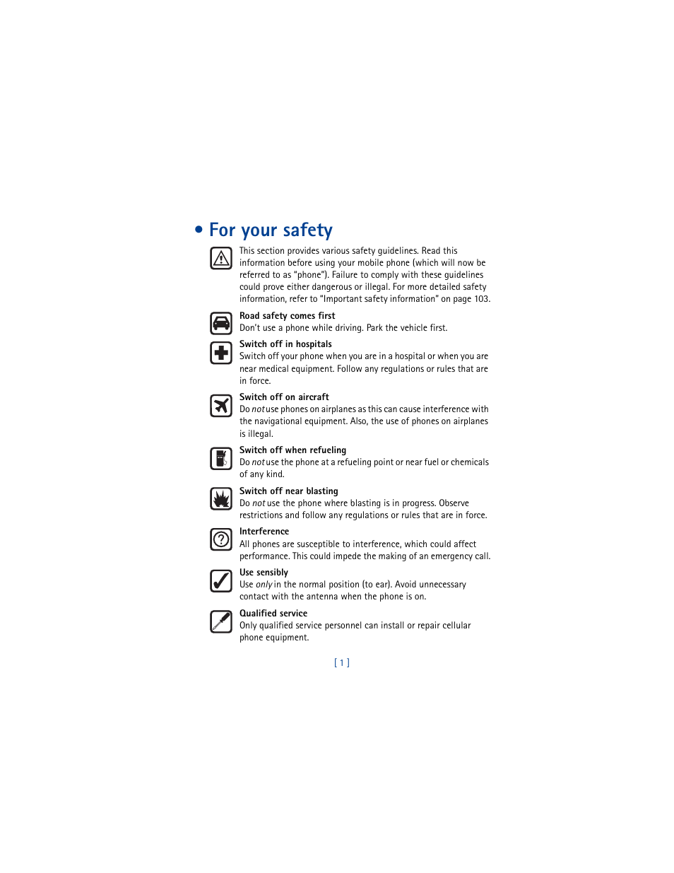 For your safety | Nokia 8290 User Manual | Page 10 / 141