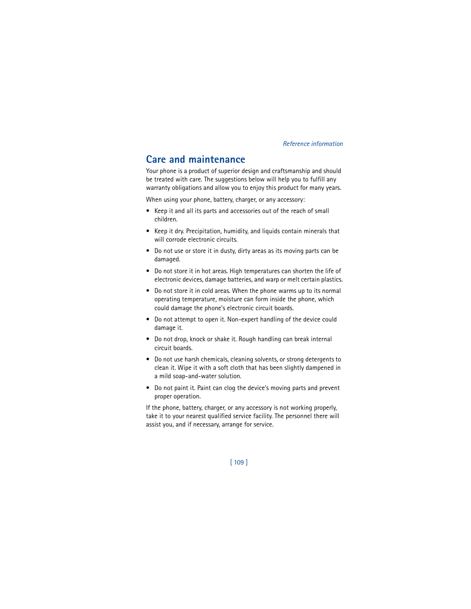 Care and maintenance | Nokia 8290 User Manual | Page 118 / 141