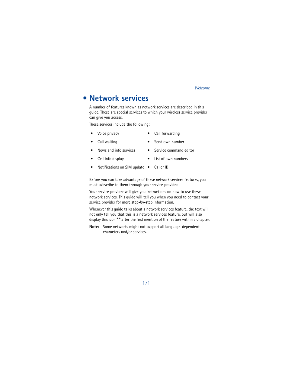 Network services | Nokia 8290 User Manual | Page 16 / 141