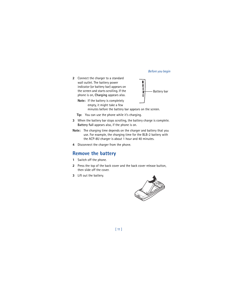 Remove the battery | Nokia 8290 User Manual | Page 20 / 141