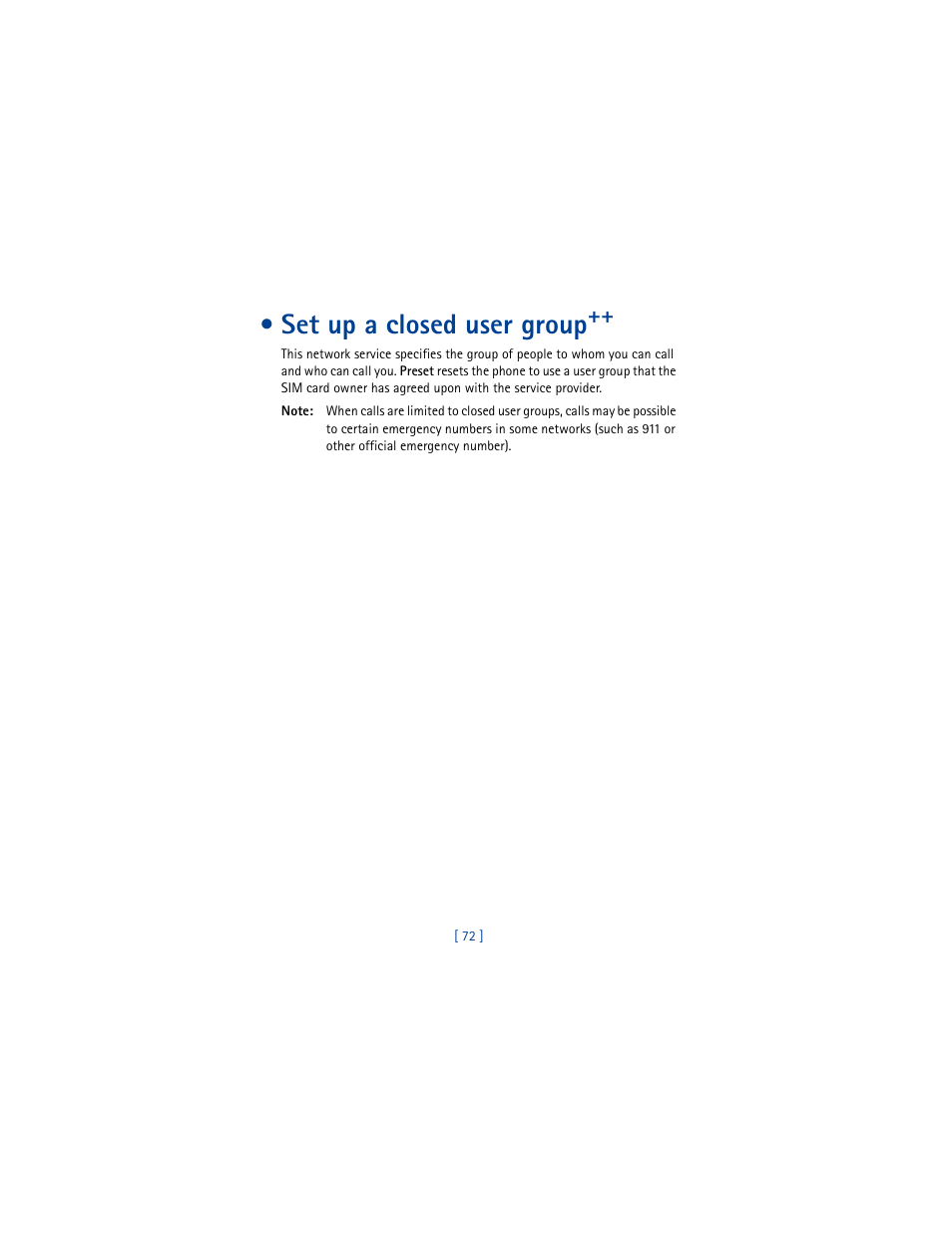 Set up a closed user group | Nokia 8290 User Manual | Page 81 / 141