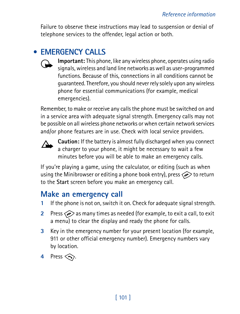Emergency calls, Make an emergency call | Nokia 8270 User Manual | Page 112 / 153