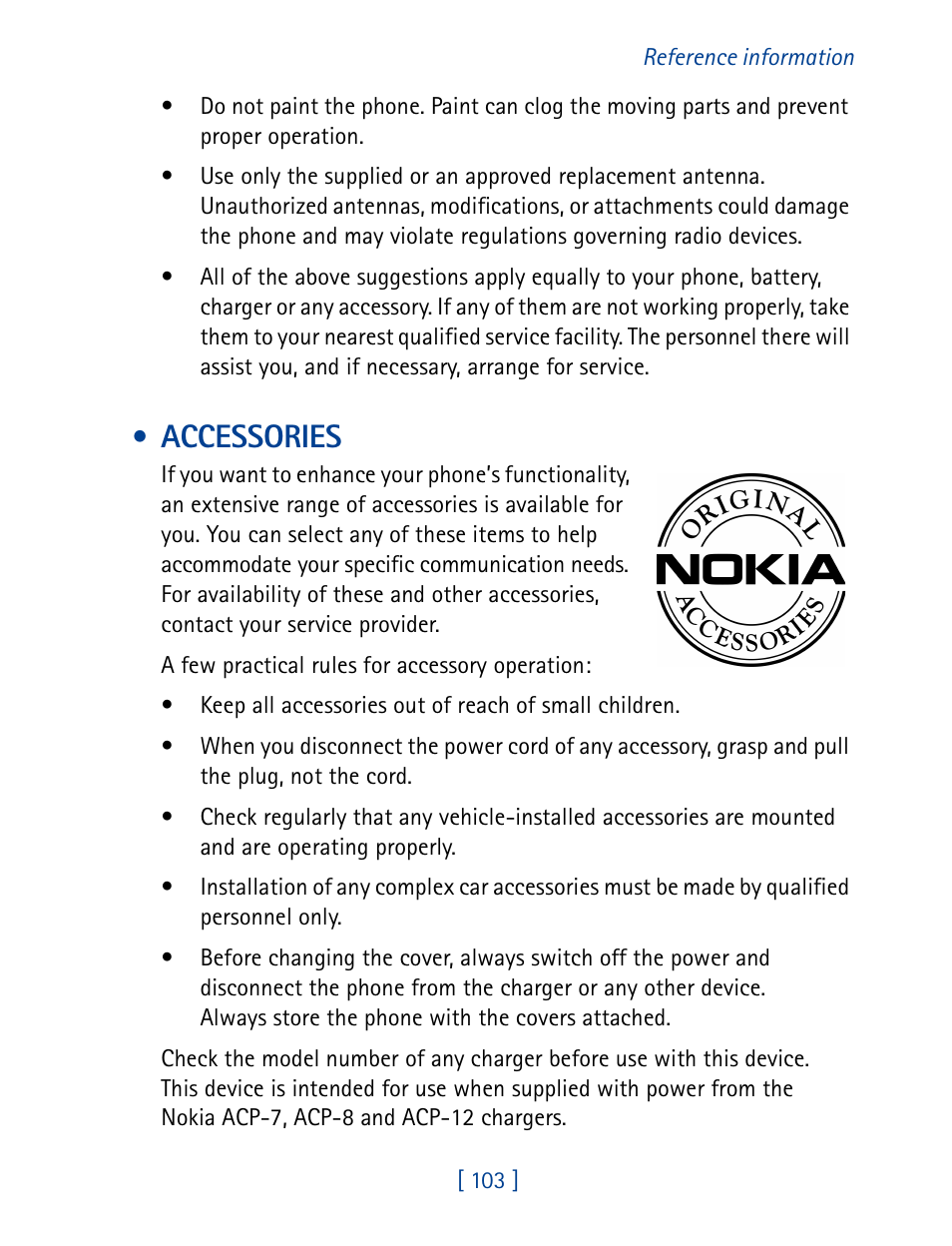 Accessories | Nokia 8270 User Manual | Page 114 / 153