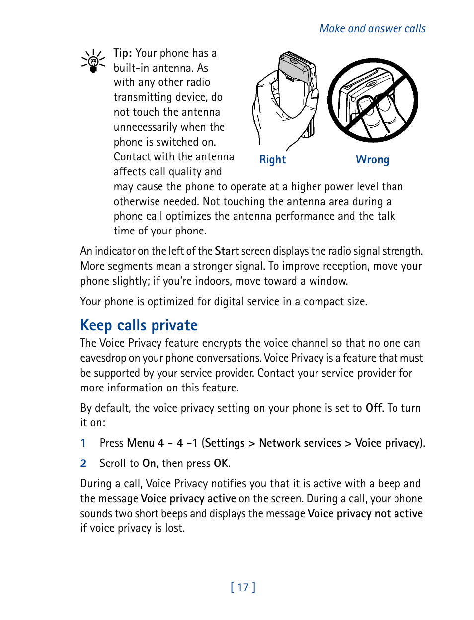 Keep calls private | Nokia 8270 User Manual | Page 28 / 153
