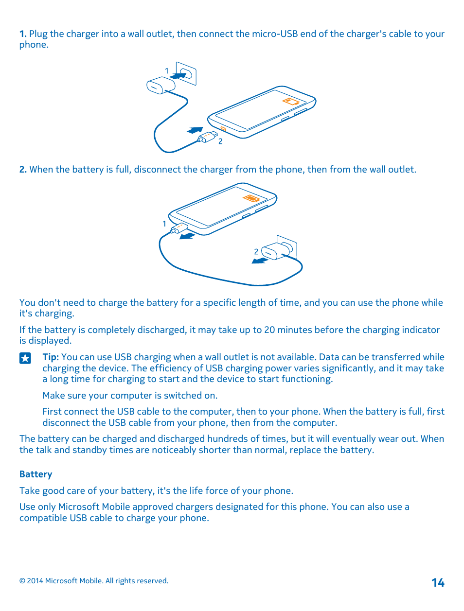 Battery | Nokia Lumia 530 User Manual | Page 14 / 105