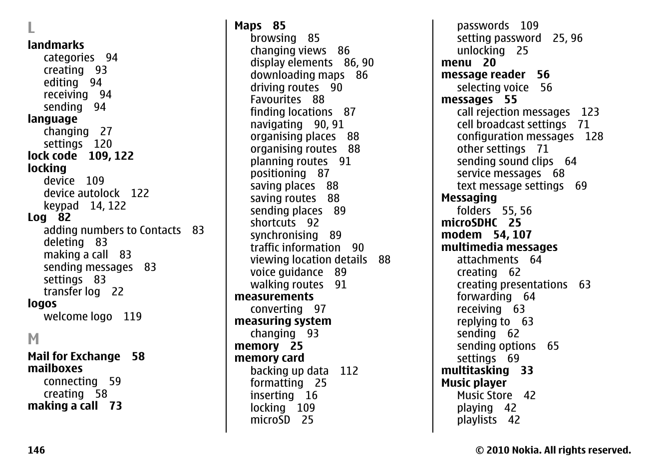Nokia E66 User Manual | Page 146 / 150