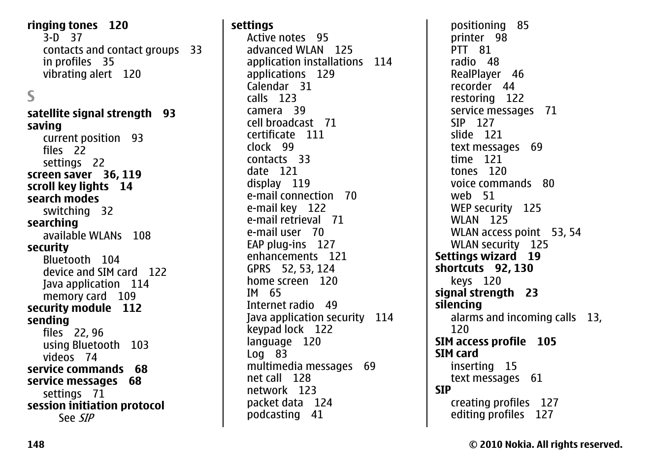 Nokia E66 User Manual | Page 148 / 150