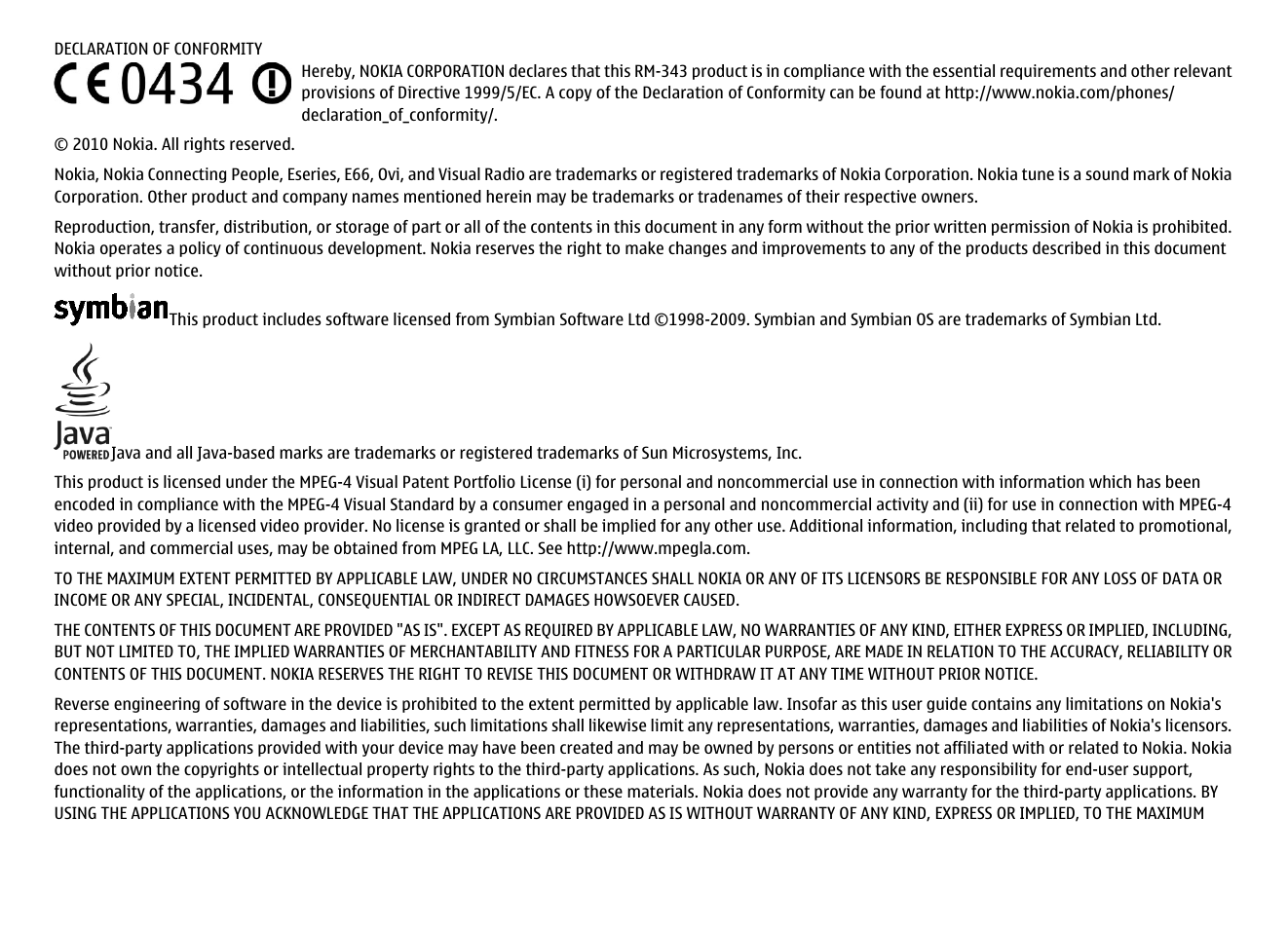 Nokia E66 User Manual | Page 2 / 150