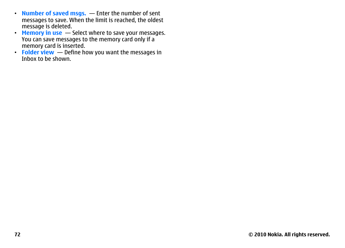 Nokia E66 User Manual | Page 72 / 150