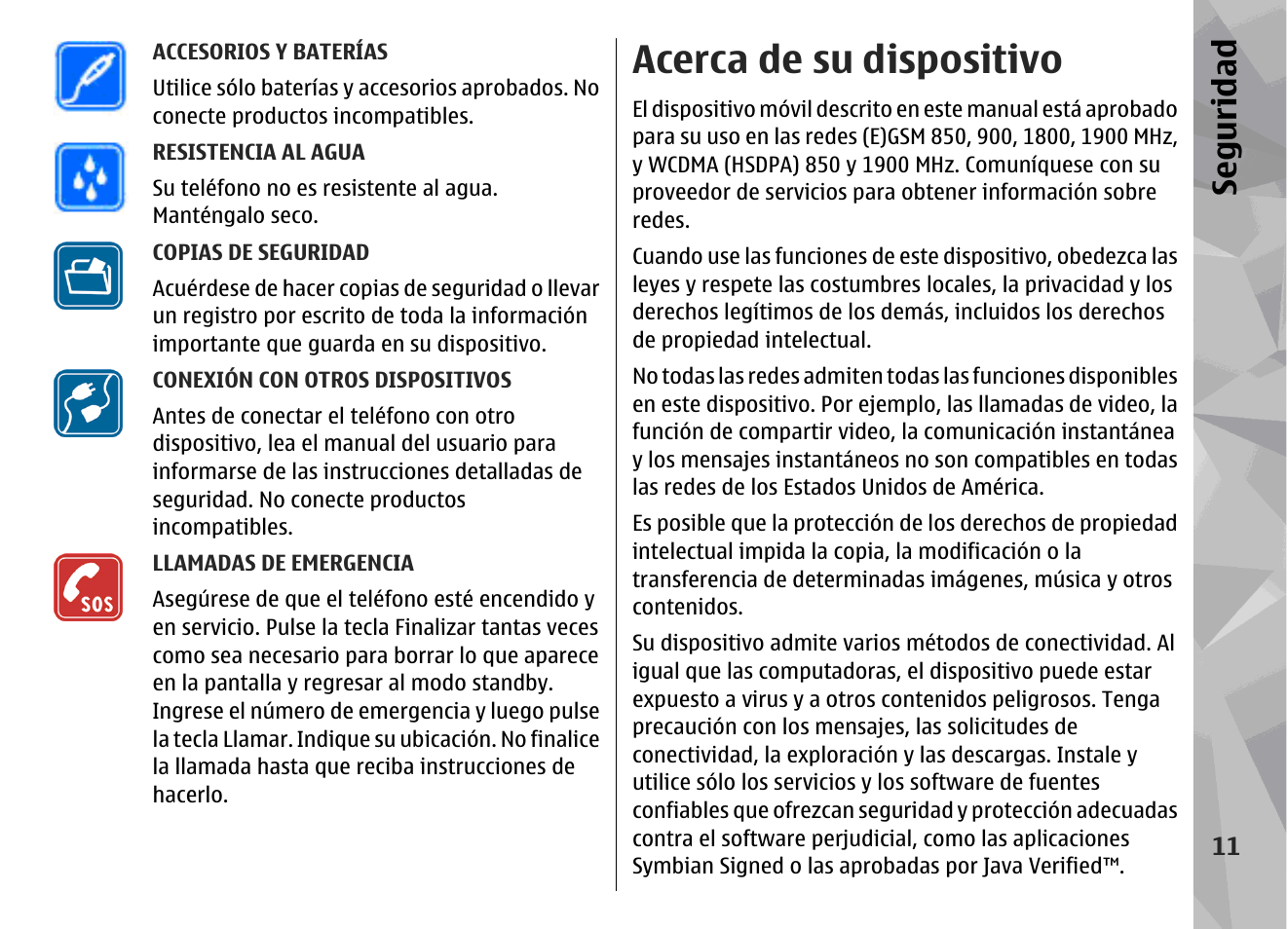 Acerca de su dispositivo, Se gu ridad | Nokia N78 User Manual | Page 183 / 368